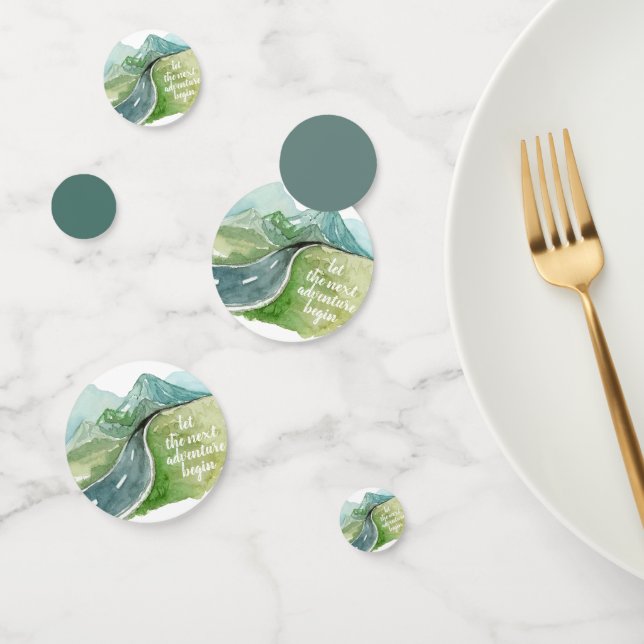 Confettis Aquarelle Nature Commençons la prochaine aventure (Groupe)