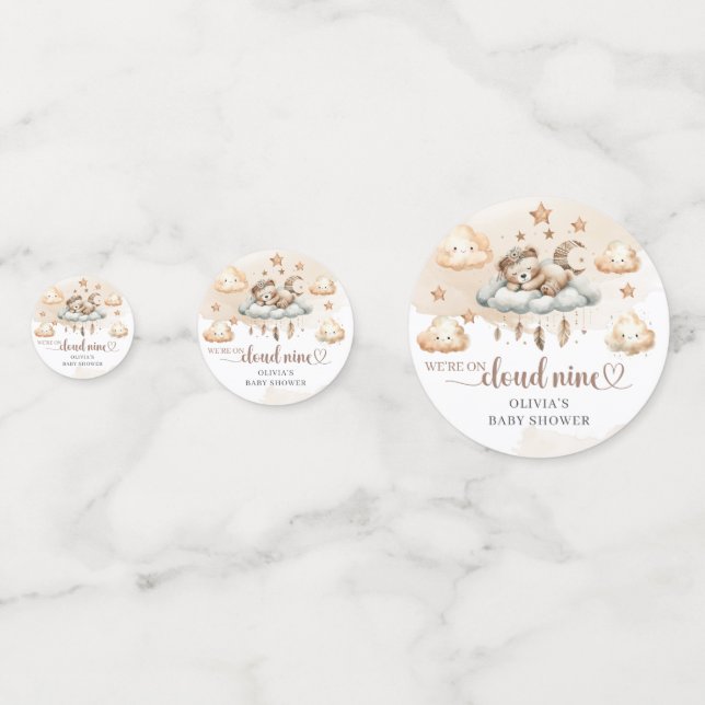 Confettis Aquarelle nous sommes sur le nuage neuf ivoire cui (Devant)