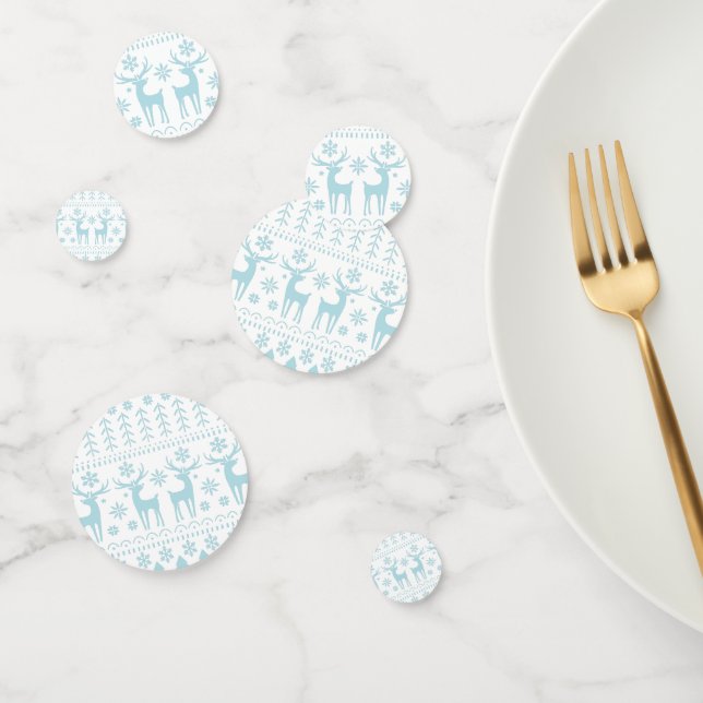 Confettis Arctic Blue Folk Art thème hiver (Groupe)
