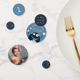 Confettis Ardoise Petite fête d'anniversaire de Monster pe