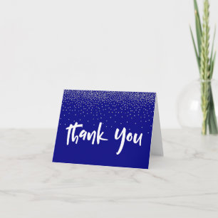 Confettis Argent sur Merci Typographie 1 Navy