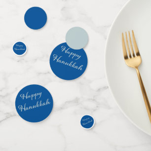 Confettis argent tekhelet bleu Hanukkah joyeux