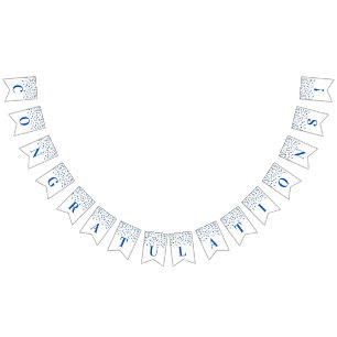 Confettis argentés bleu-foncé de bannière de