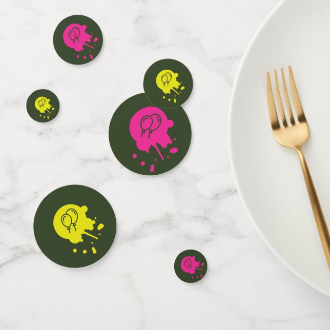Confettis Army Green - Painball rose et jaune (Groupe)