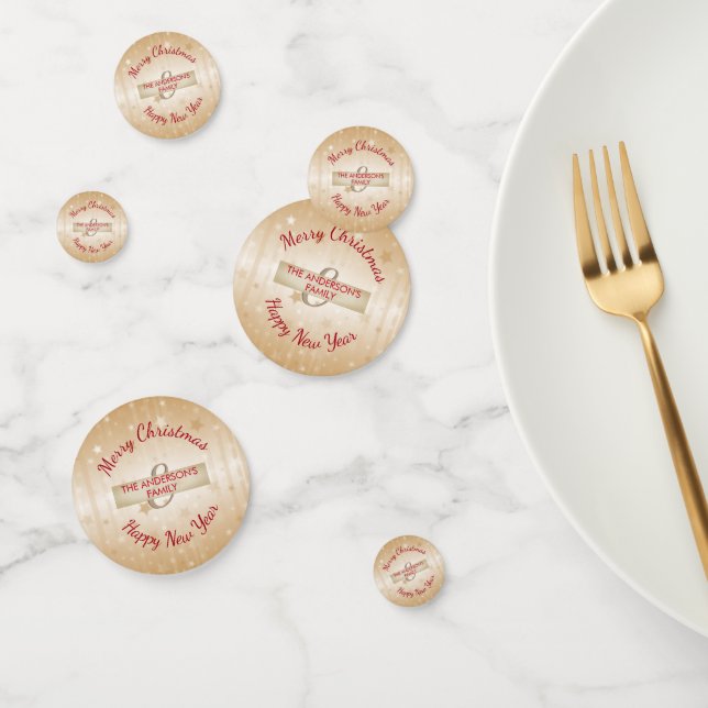 Confettis Arrière - plan Beige Aux Étoiles (Groupe)