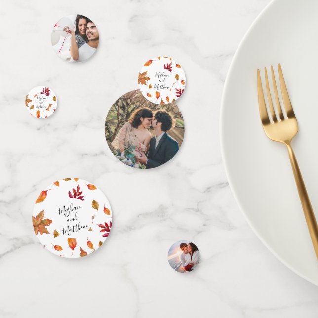 Confettis Automne Feuillage Mariage décoration de table Phot (Groupe)