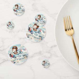 Confettis Avion Boy 1er anniversaire