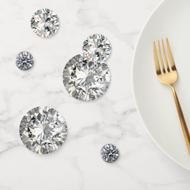 Confettis Avril Table Diamant en Pierre de naissance (Groupe)