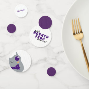 Confettis Baby Boy Horned Frog Purple Baby shower