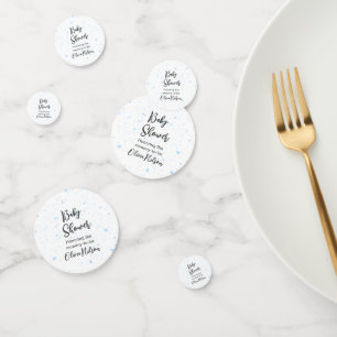 Confettis Baby-Shower aquarelle bleue, Baby-Shower C'est un