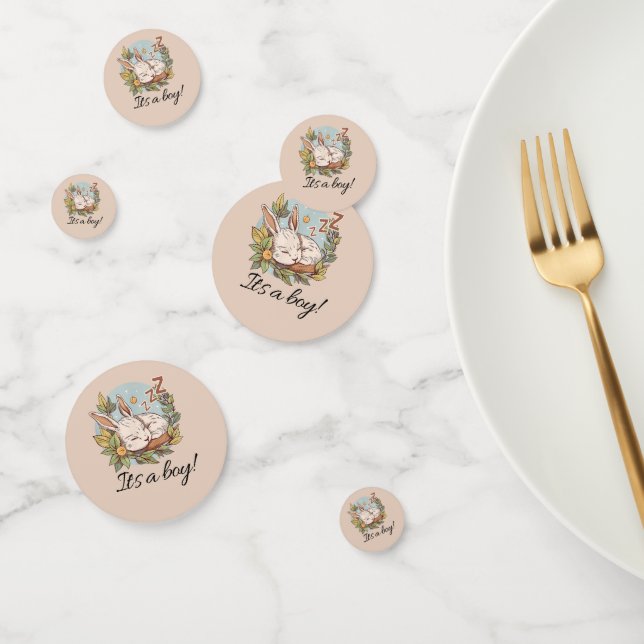 Confettis Baby shower Bunny (Groupe)