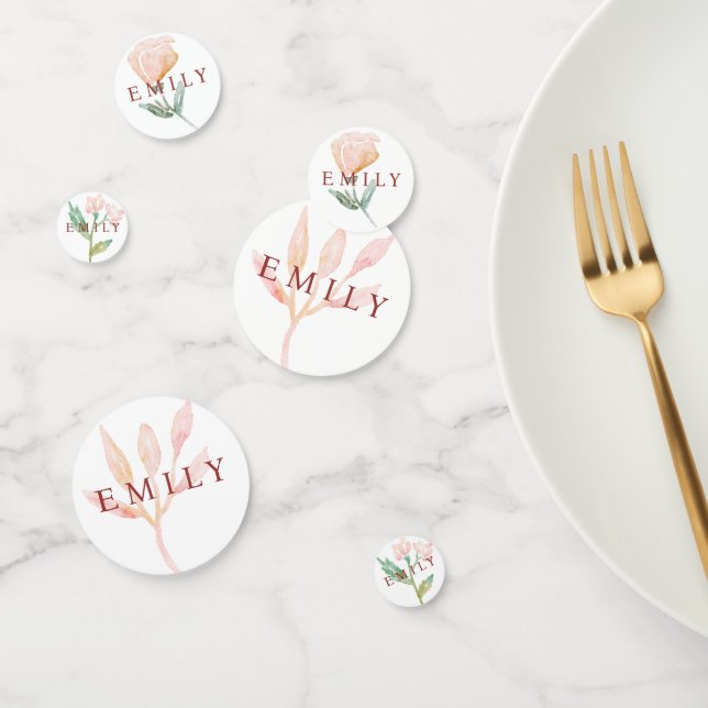 Confettis Baby shower Coquette bow Florals (Groupe)