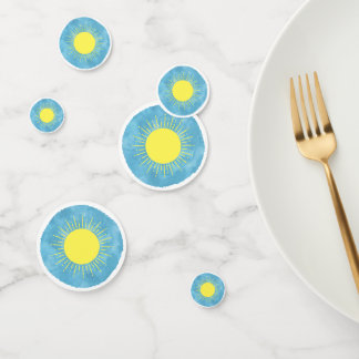 Confettis Baby shower d'aquarelle Sunshine Arrière - plan pe