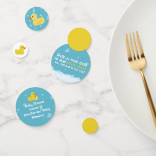 Confettis Baby shower de canard en caoutchouc Neutre selon l