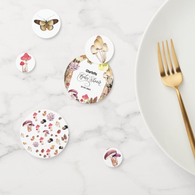 Confettis baby shower de champignons forêt (Groupe)