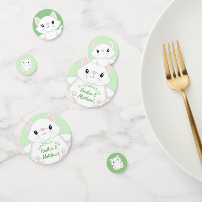 Confettis Baby shower de chat Kitty (Groupe)