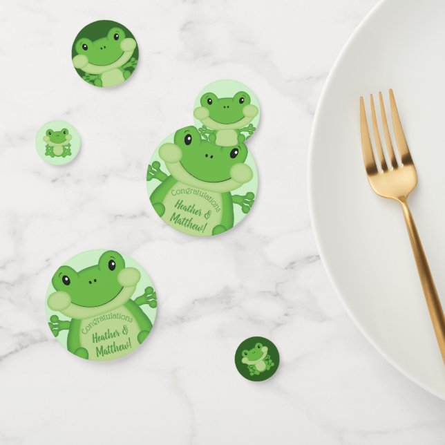 Confettis Baby shower de grenouille vert (Groupe)