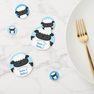 Confettis Baby shower de mouton ferme Blue Boy