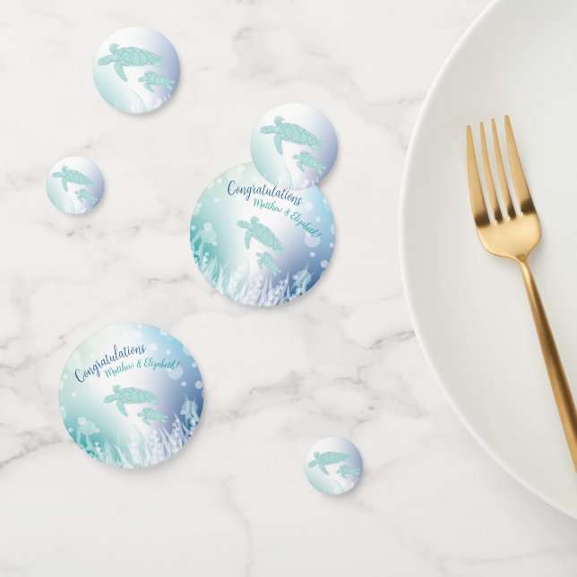 Confettis Baby shower des tortues de mer sous la mer (Groupe)