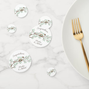 Confettis Baby shower d'oiseaux Printemps