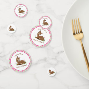 Confettis Baby shower du cerf Animaux des bois