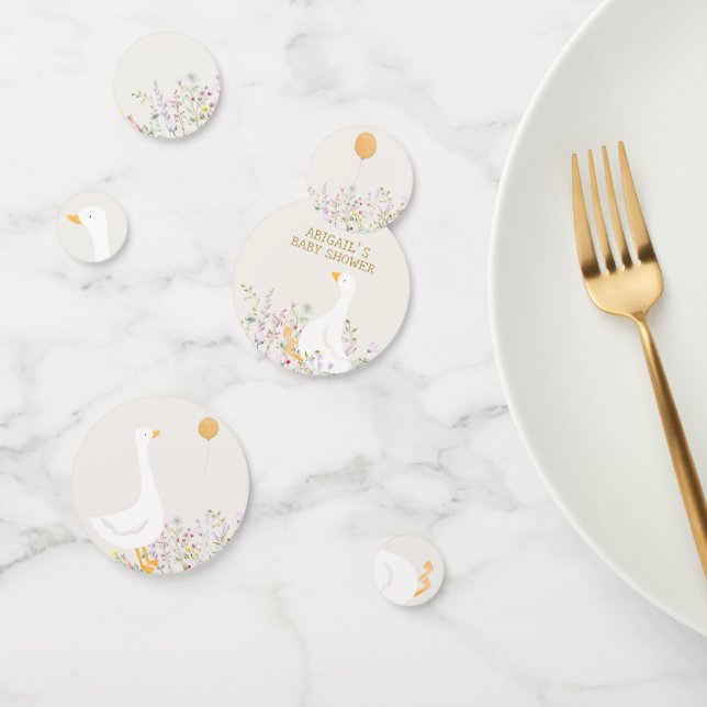 Confettis Baby shower Jumeaux Fleur sauvage de l'oie d'aquar (Groupe)