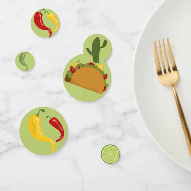 Confettis Baby shower mexicain de fiesta taco (Groupe)