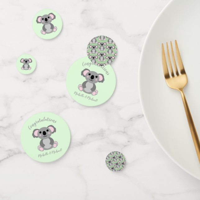Confettis Baby shower Ours de Koala (Groupe)