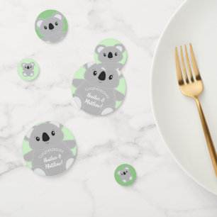 Confettis Baby shower Ours Koala Vert