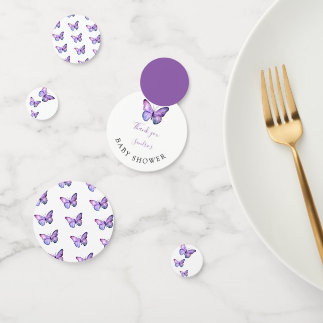 Confettis Baby shower papillon aquarelle personnalisée (Groupe)