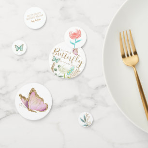 Confettis Baby shower papillon Jardin floral