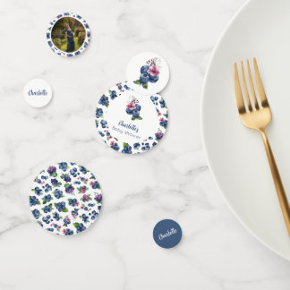 Confettis Baby Shower personnalisé aux fruits rouges doux