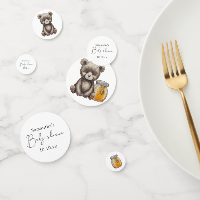 Confettis Baby shower pot de miel et ours en peluche (Groupe)