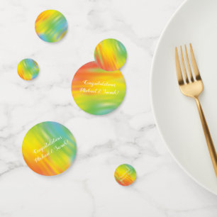Confettis Baby shower Rainbow Tie Dye
