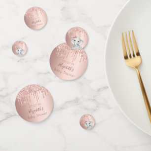 Confettis Baby shower rose or mignon éléphant fille