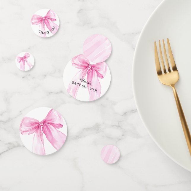 Confettis Baby Shower Ruban Arc-en-ciel Rose (Groupe)