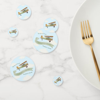Confettis Baby shower Vintage de l'avion
