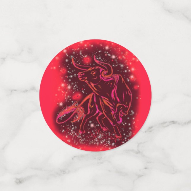 Confettis Bague Magic Red Neon - Nuit étoilée Extraordinaire (Petit recto)