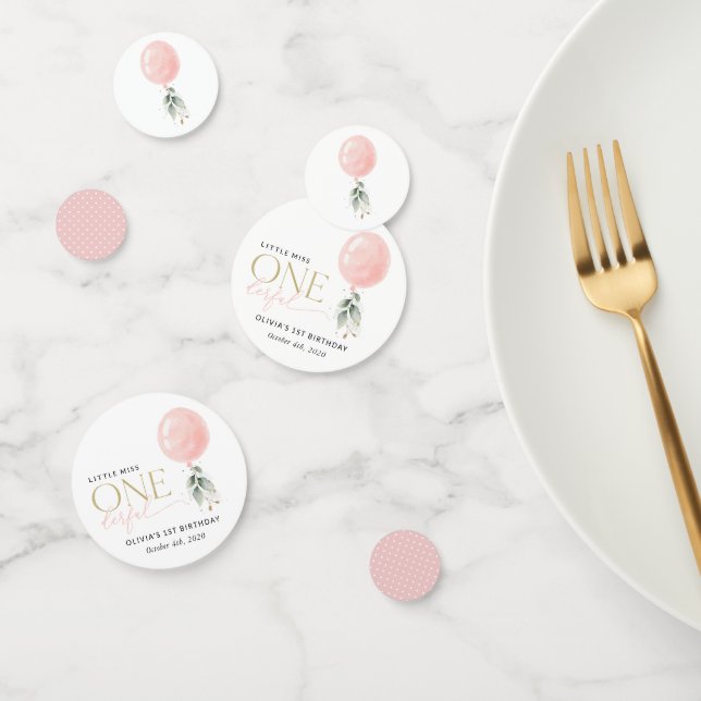 Confettis Balcon rose, Eucalyptus, Verdure, Premier Annivers (Groupe)