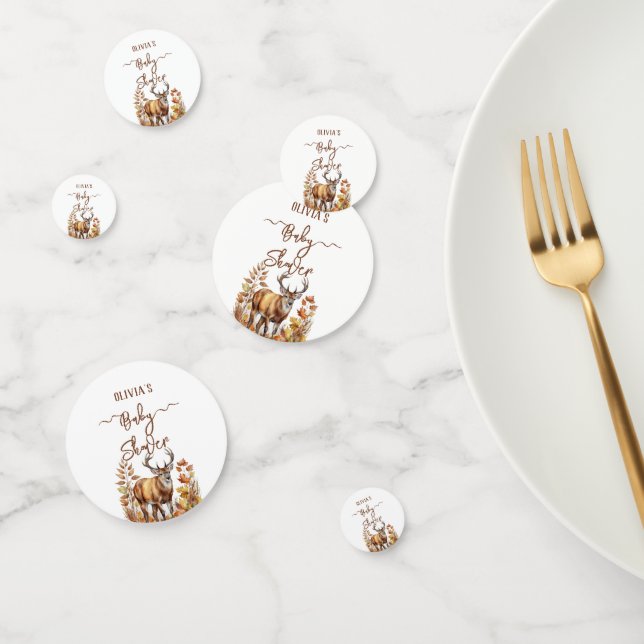 Confettis Ballons de Baby shower de cerfs de bois d'automne (Groupe)