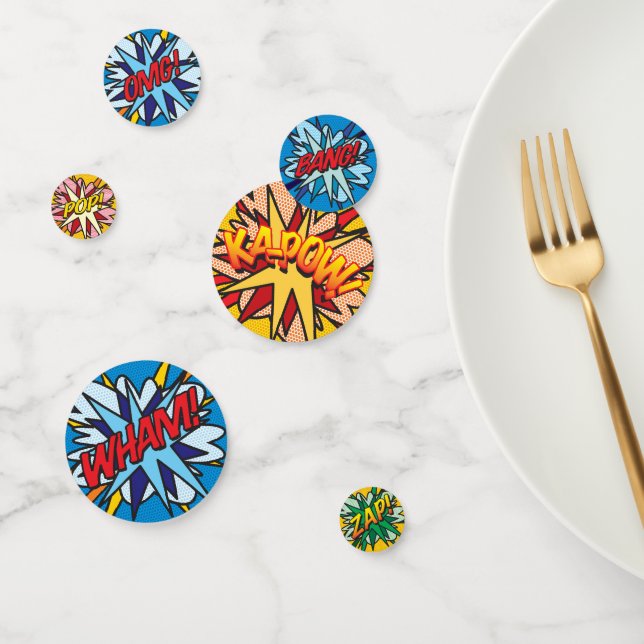 Confettis Bande dessinée rétro amusante Pop Art (Groupe)