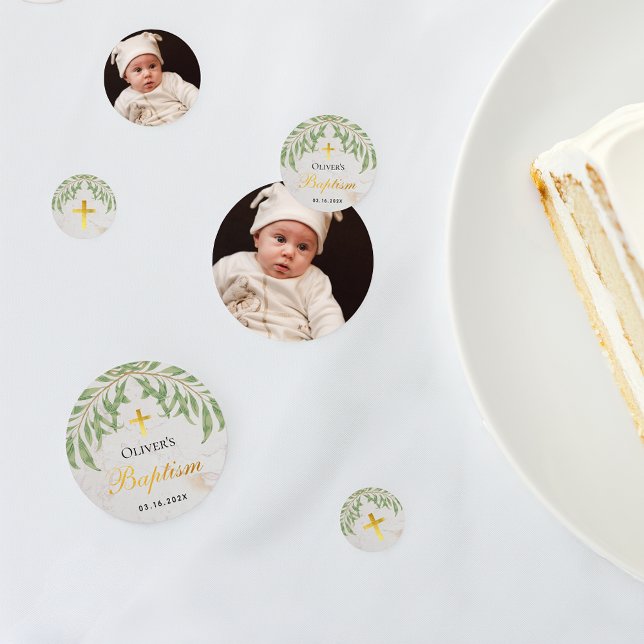 Confettis Baptême Foliage Marbre Faux Gold Foil Feuilles ver (Créateur téléchargé)