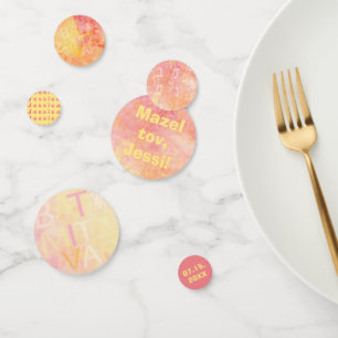 Confettis Bar ou Bat mitzvah tout simplement subtil