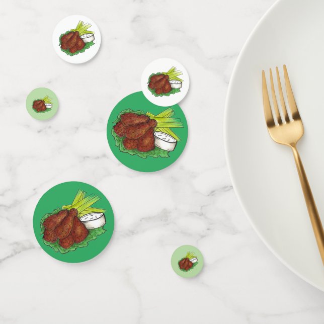 Confettis BBQ Buffalo épicé Ailes de poulet Tailgate Party (Groupe)