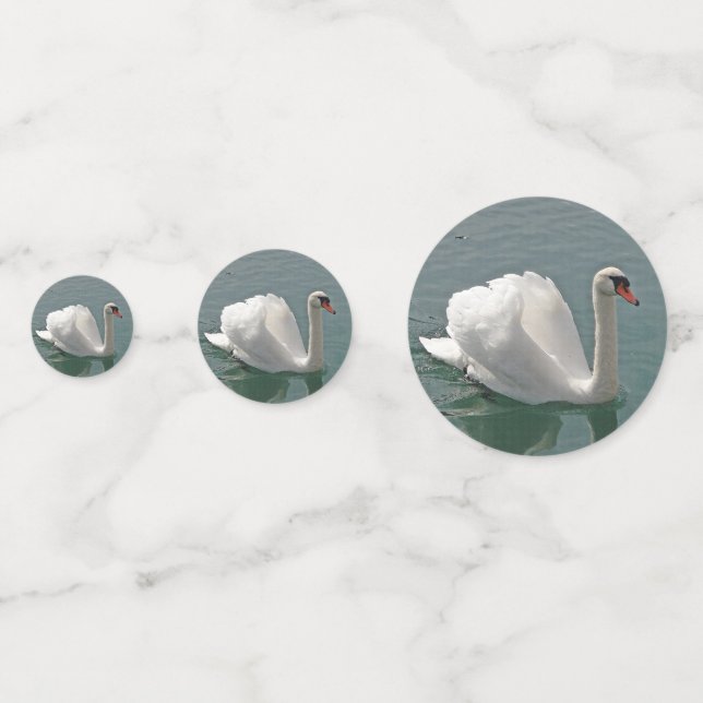 Confettis Beau cygne blanc (Devant)