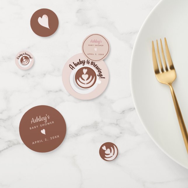 Confettis Bébé brasse Café Brunch Baby shower Saupoudrer (Groupe)