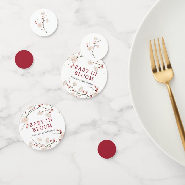 Confettis Bébé dans le Baby shower en fleur (Groupe)