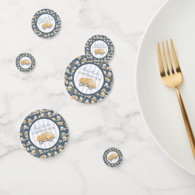 Confettis Bébé en construction Baby shower de camion (Groupe)