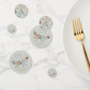 Confettis Bébé son Baby shower froid à l'extérieur de l'hive