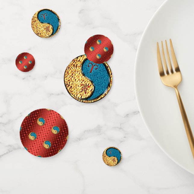 Confettis Bélier et tigre d'eau (Groupe)